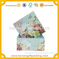 Trade Assurance Luxury Full Colors Elegant Flower Bird Printed Square Paper Shoe Box Packaging